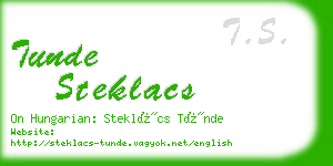 tunde steklacs business card